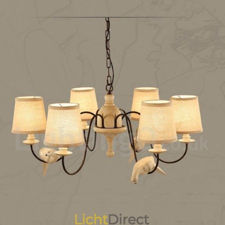 6-lichts rustieke lodge vintage hanglamp 6-lichts rustieke lodge vintage hanglamp