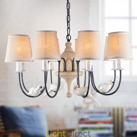 8-lichts rustieke lodge vintage hanglamp 8-lichts rustieke lodge vintage hanglamp
