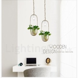 Rustieke Lodge Metalen Glazen Hanglamp