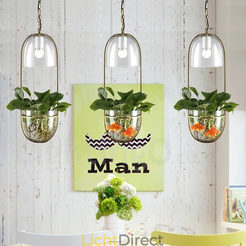 Rustieke Lodge Metalen Glazen Hanglamp