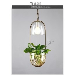 Rustieke Lodge Metalen Glazen Hanglamp