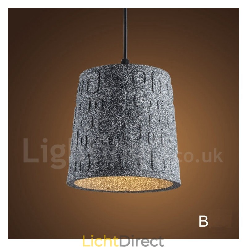 Retro Vintage Beton 1 Lichts Hanglamp