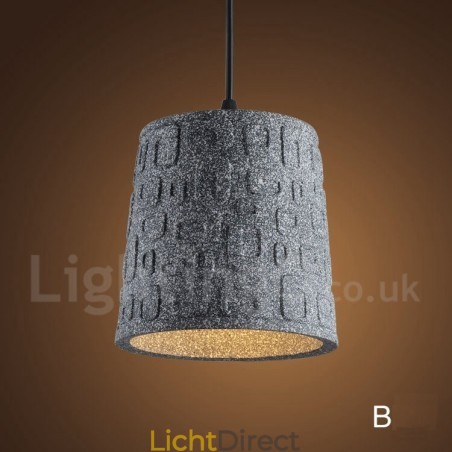 Retro Vintage Beton 1 Lichts Hanglamp