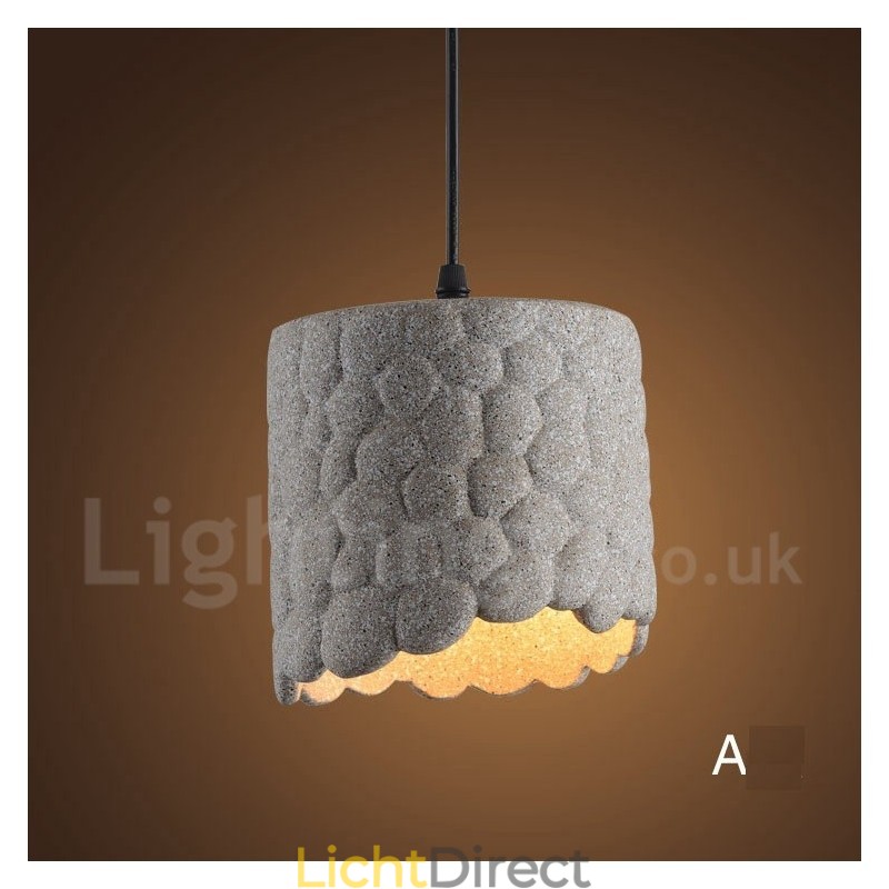 Retro Vintage Beton 1 Lichts Hanglamp