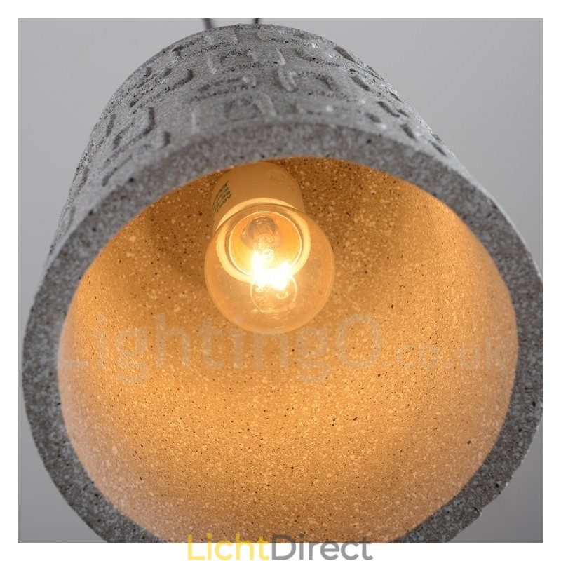 Retro Vintage Beton 1 Lichts Hanglamp