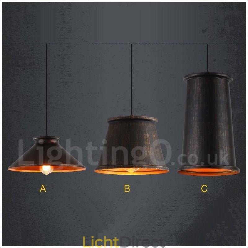 Retro Vintage 1-lichts metalen hanglamp