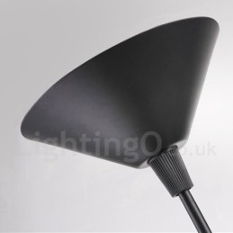 Zwarte metalen hoedvorm 1 licht retro vintage hanglamp