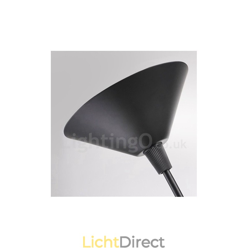 Zwarte metalen hoedvorm 1 licht retro vintage hanglamp