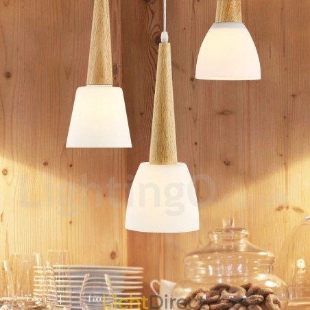 Rustieke Lodge Houten Hanglamp met Glazen Kap Rustieke Lodge Houten Hanglamp met Glazen Kap