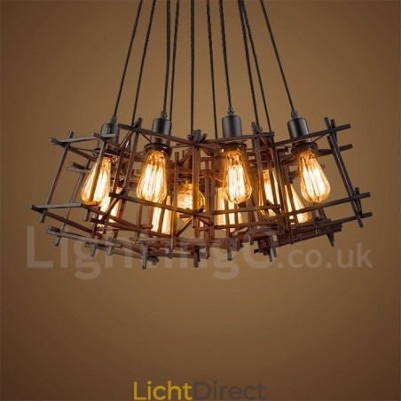 Retro Vintage Metalen Hanglamp (Meerdere Kapjes met één vaste kap) (Selecteer hieronder het Aantal Kapjes) Retro Vintage Metalen Hanglamp (Meerdere Kapjes met één vaste kap) (Selecteer hieronder het Aantal Kapjes)