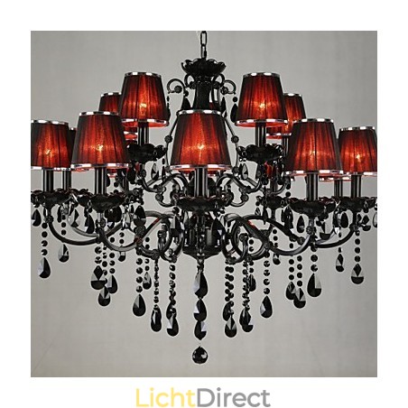 Kroonluchter Kristal Modern Hedendaags Kristal 15 Licht Rood Kroonluchter Kristal Modern Hedendaags Kristal 15 Licht Rood