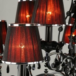 Kroonluchter Kristal Modern Hedendaags Kristal 15 Licht Rood