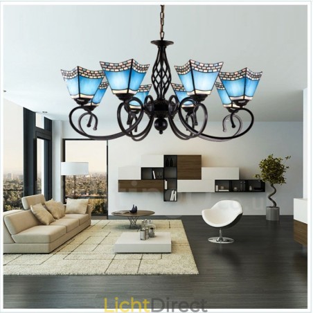 8-lichts mediterrane stijl geïntegreerde metalen kroonluchter 8-lichts mediterrane stijl geïntegreerde metalen kroonluchter