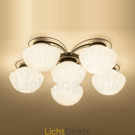 6-lichts rustieke lodge geïntegreerde kroonluchter