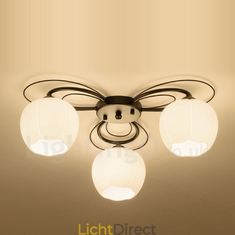 3-lichts rustieke lodge geïntegreerde kroonluchter