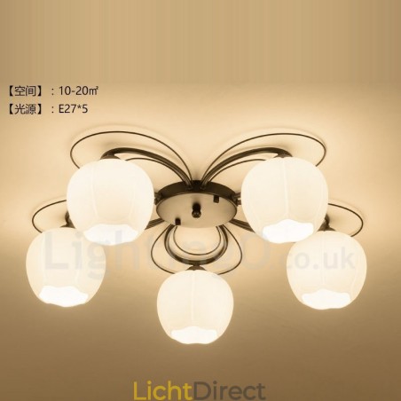 5-lichts rustieke lodge geïntegreerde kroonluchter