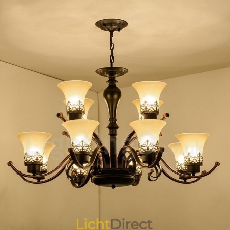 12 Lichts Rustieke Lodge Geïntegreerde Metalen Kroonluchter 12 Lichts Rustieke Lodge Geïntegreerde Metalen Kroonluchter