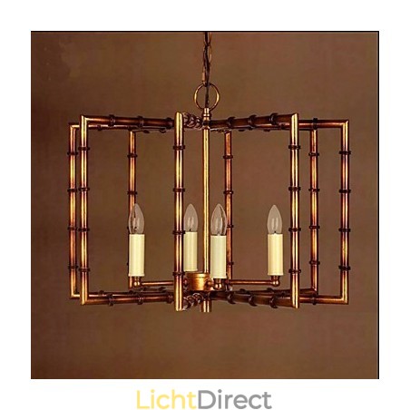 Amerikaanse Landelijke Eenvoudige Antieke Koperen IJzeren Kroonluchter Kroonluchter Creatief