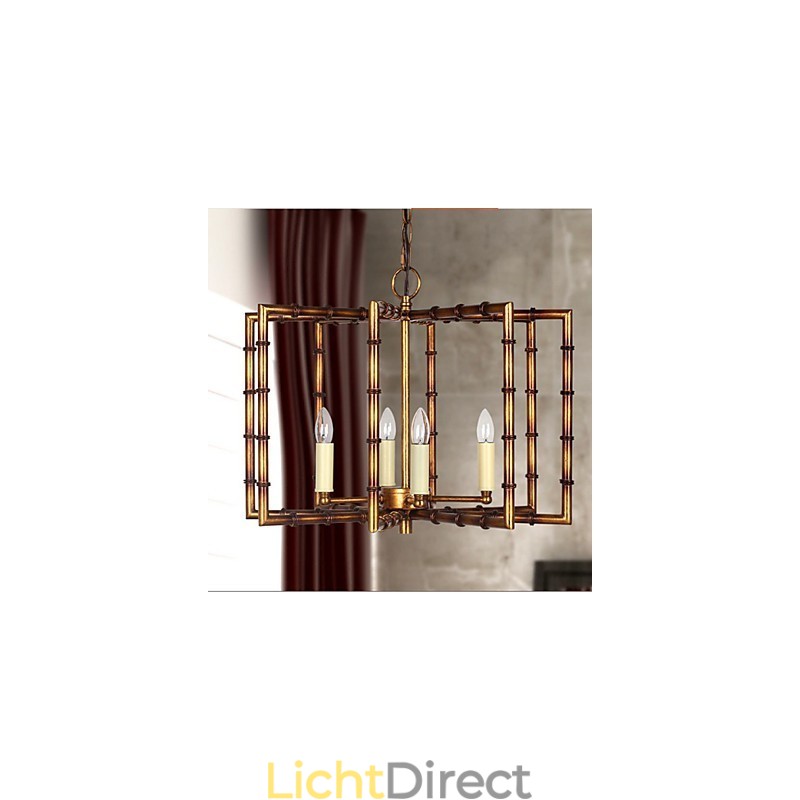 Amerikaanse Landelijke Eenvoudige Antieke Koperen IJzeren Kroonluchter Kroonluchter Creatief