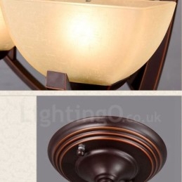 8-lichts rustieke lodge geïntegreerde metalen kroonluchter