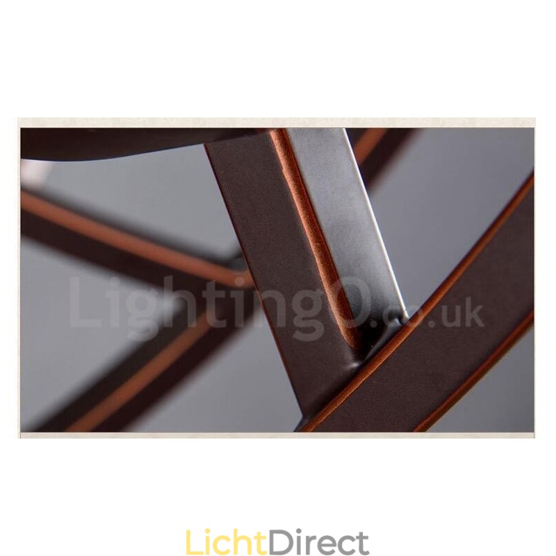 8-lichts rustieke lodge geïntegreerde metalen kroonluchter