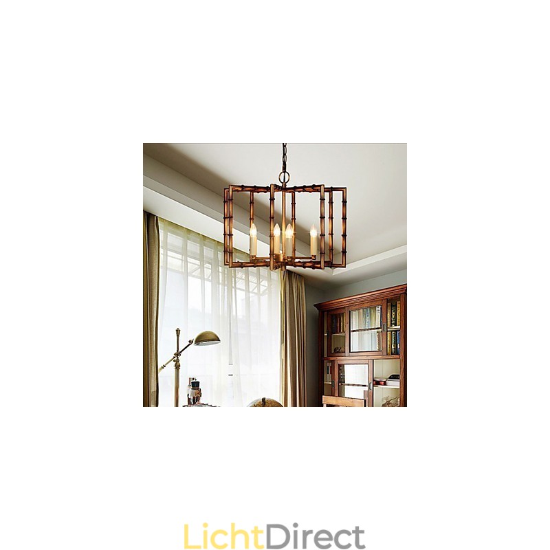 Amerikaanse Landelijke Eenvoudige Antieke Koperen IJzeren Kroonluchter Kroonluchter Creatief