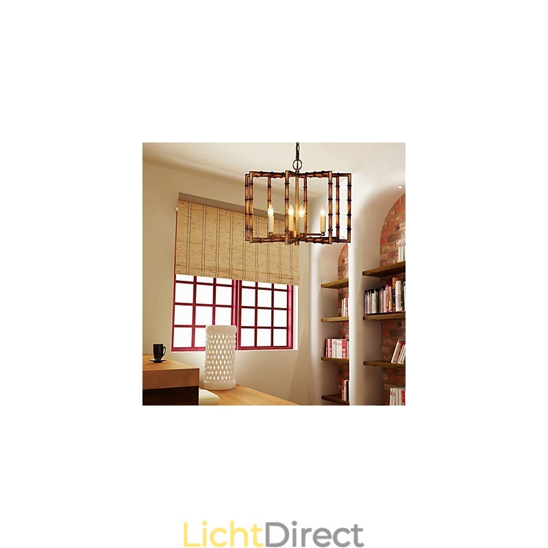 Amerikaanse Landelijke Eenvoudige Antieke Koperen IJzeren Kroonluchter Kroonluchter Creatief