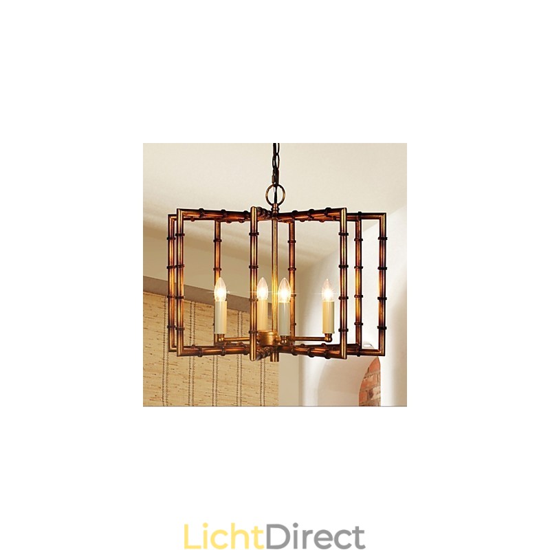 Amerikaanse Landelijke Eenvoudige Antieke Koperen IJzeren Kroonluchter Kroonluchter Creatief