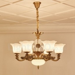 6-lichts traditionele klassieke geïntegreerde metalen luxe kroonluchter