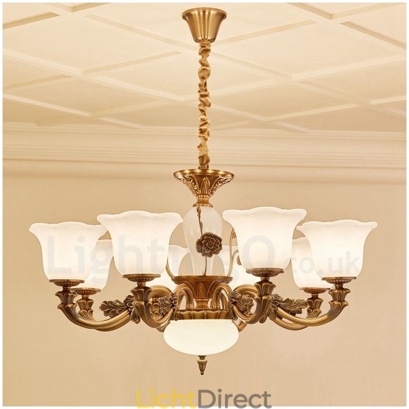 8-lichts traditionele klassieke geïntegreerde metalen luxe kroonluchter