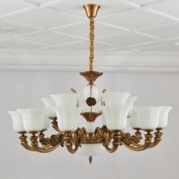 15 Lichts Traditionele Klassieke Geïntegreerde Metalen Luxe Kroonluchter