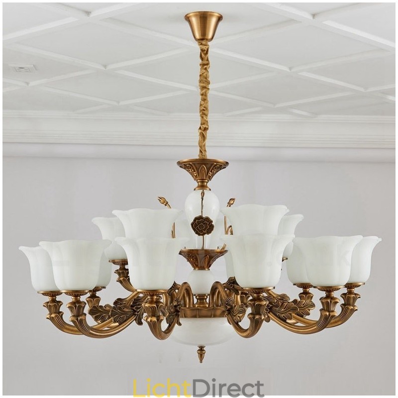 15 Lichts Traditionele Klassieke Geïntegreerde Metalen Luxe Kroonluchter