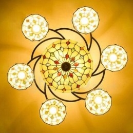 9-lichts mediterrane stijl geïntegreerde kroonluchter