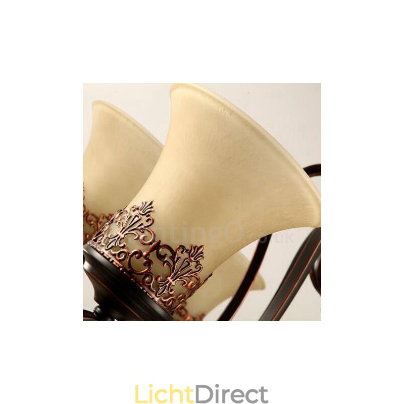 3-lichts rustieke lodge geïntegreerde metalen kroonluchter