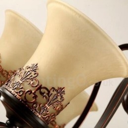 5-lichts rustieke lodge geïntegreerde metalen kroonluchter