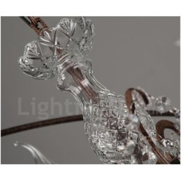 Diameter 60CM 80CM Vintage Kristal Schilderij Metalen Kroonluchter Roestige Kleur Hanglamp