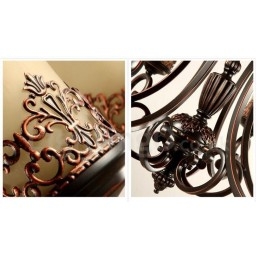 12 Lichts Rustieke Lodge Geïntegreerde Metalen Kroonluchter