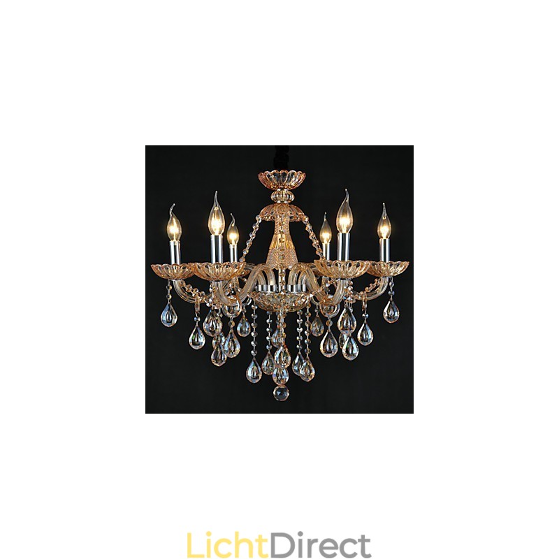 Kroonluchter Kristal Traditioneel Klassiek Glas 6 Licht