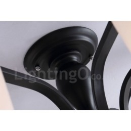 5-lichts landelijke geïntegreerde metalen kroonluchter met glazen kap