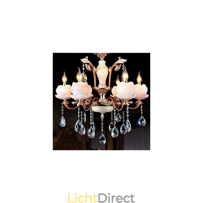 Europese stijl luxe zinklegering jade kristal hanger