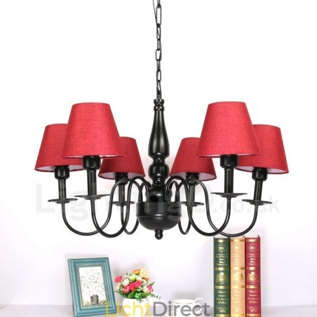 6-lichts mediterrane stijl geïntegreerde metalen kroonluchter 6-lichts mediterrane stijl geïntegreerde metalen kroonluchter