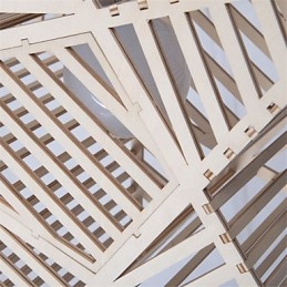 Vintage vijfpuntige sterhouten kroonluchter