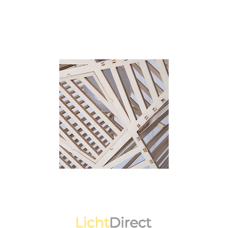 Vintage vijfpuntige sterhouten kroonluchter