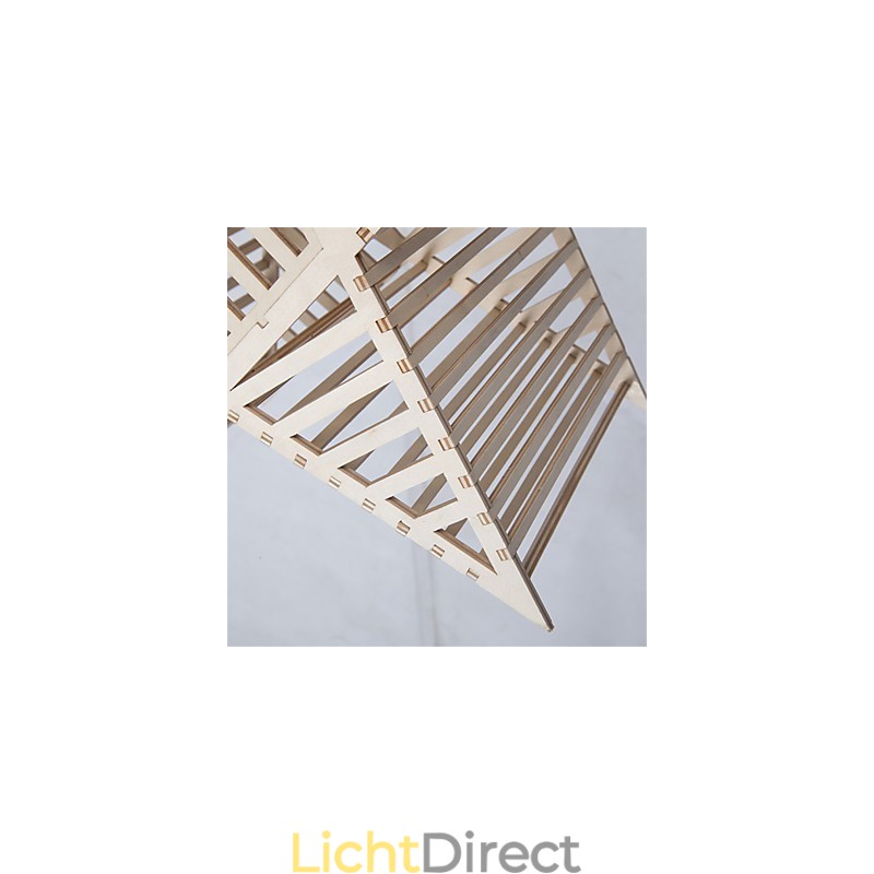 Vintage vijfpuntige sterhouten kroonluchter