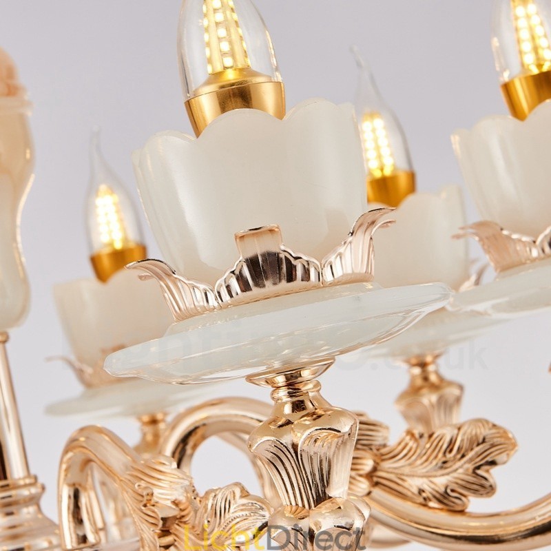 6-lichts traditionele klassieke geïntegreerde metalen kroonluchter