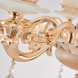 6-lichts traditionele klassieke geïntegreerde metalen kroonluchter