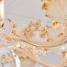 6-lichts traditionele klassieke geïntegreerde metalen kroonluchter