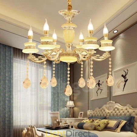 6-lichts traditionele klassieke geïntegreerde metalen luxe kroonluchter 6-lichts traditionele klassieke geïntegreerde metalen luxe kroonluchter