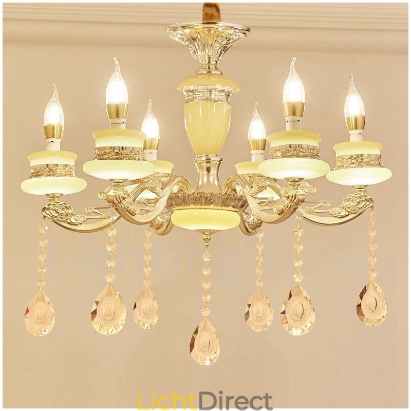 6-lichts traditionele klassieke geïntegreerde metalen luxe kroonluchter