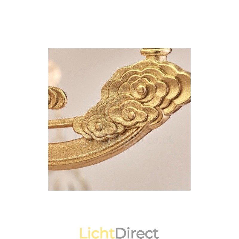 6-lichts traditionele klassieke geïntegreerde metalen luxe kroonluchter